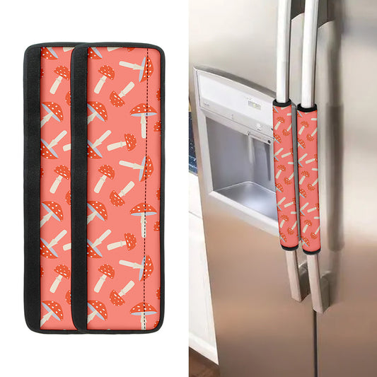 Cute Mushroom Pattern Print Refrigerator Handle Covers