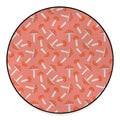 Cute Mushroom Pattern Print Round Floor Mat
