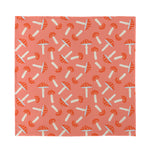 Cute Mushroom Pattern Print Silk Bandana