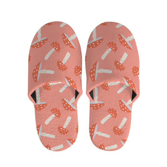 Cute Mushroom Pattern Print Slippers