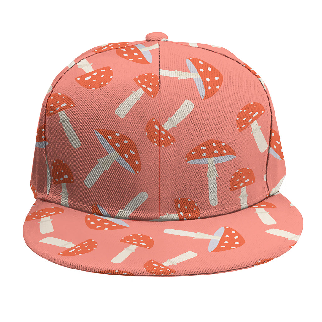 Cute Mushroom Pattern Print Snapback Cap