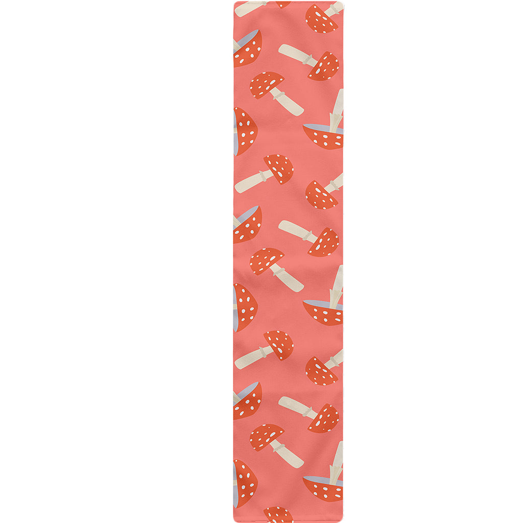 Cute Mushroom Pattern Print Table Runner