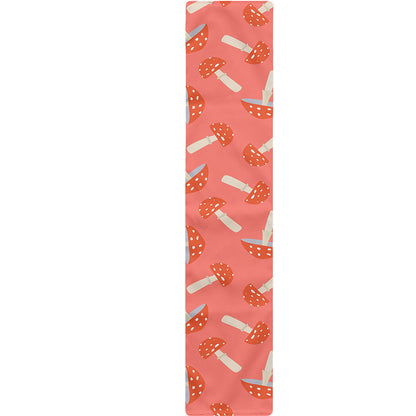 Cute Mushroom Pattern Print Table Runner