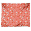 Cute Mushroom Pattern Print Tapestry