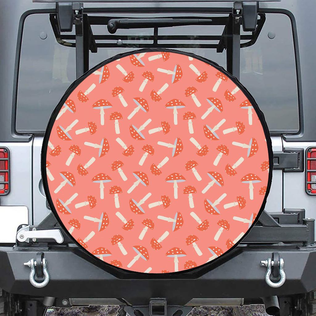 Cute Mushroom Pattern Print Tire Cover