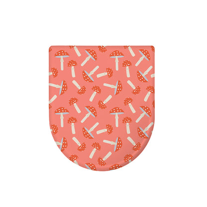 Cute Mushroom Pattern Print Toilet Lid Cover