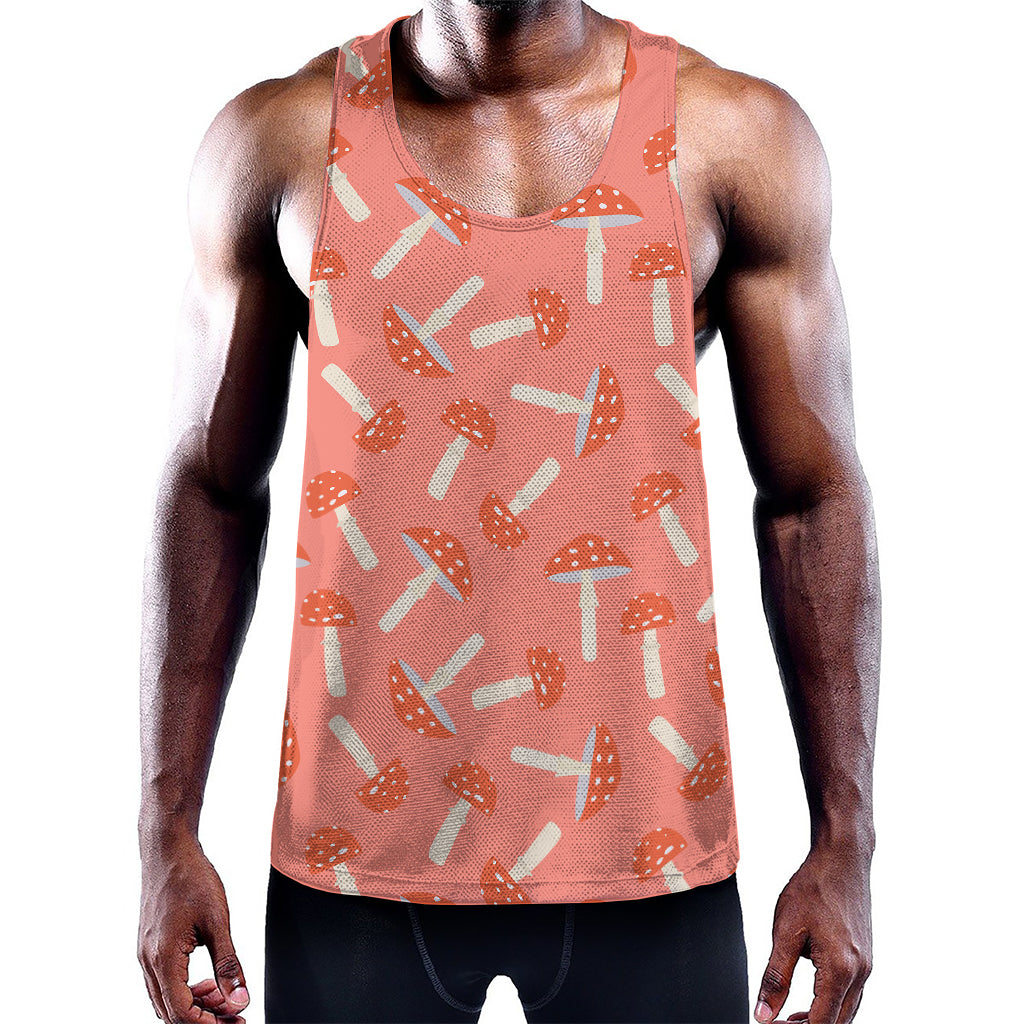 Cute Mushroom Pattern Print Training Tank Top