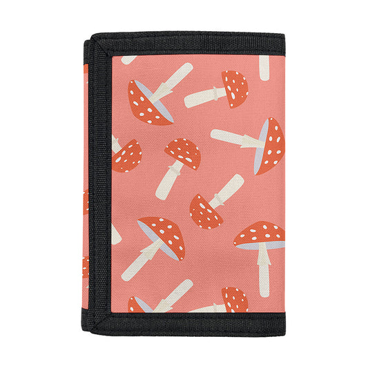 Cute Mushroom Pattern Print Trifold Wallet