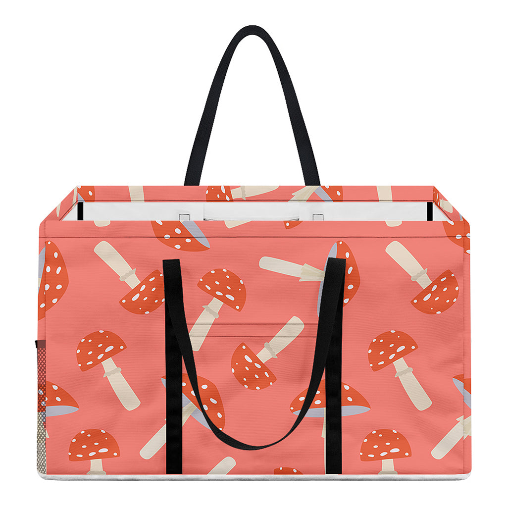 Cute Mushroom Pattern Print Utility Tote Bag