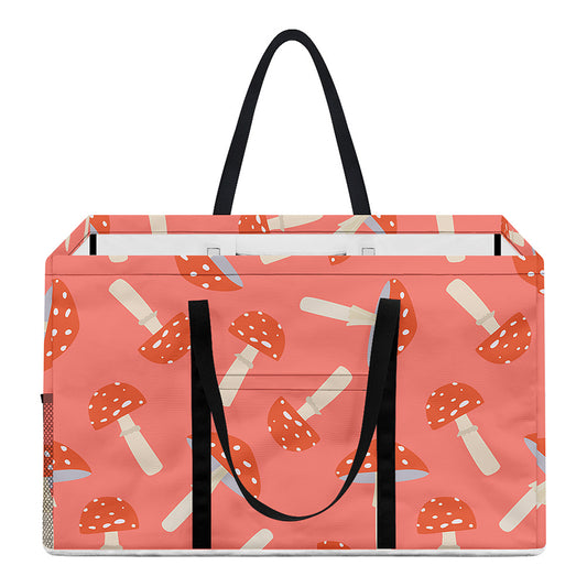 Cute Mushroom Pattern Print Utility Tote Bag