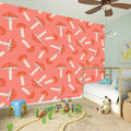 Cute Mushroom Pattern Print Wall Sticker