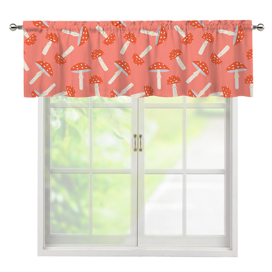 Cute Mushroom Pattern Print Window Valance