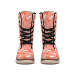 Cute Mushroom Pattern Print Winter Boots