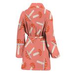 Cute Mushroom Pattern Print Women's Bathrobe