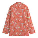Cute Mushroom Pattern Print Women's Blazer