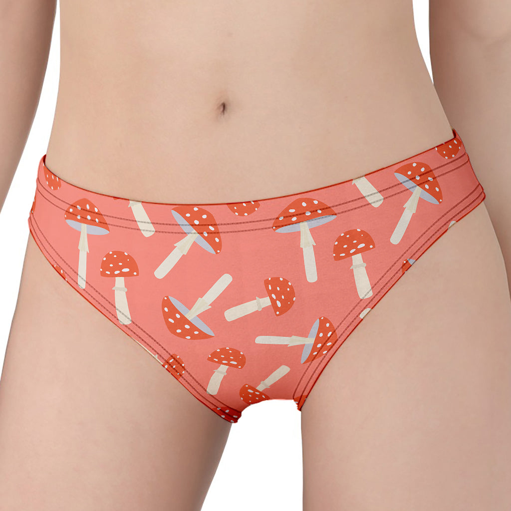 Cute Mushroom Pattern Print Women's Panties