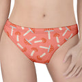 Cute Mushroom Pattern Print Women's Thong