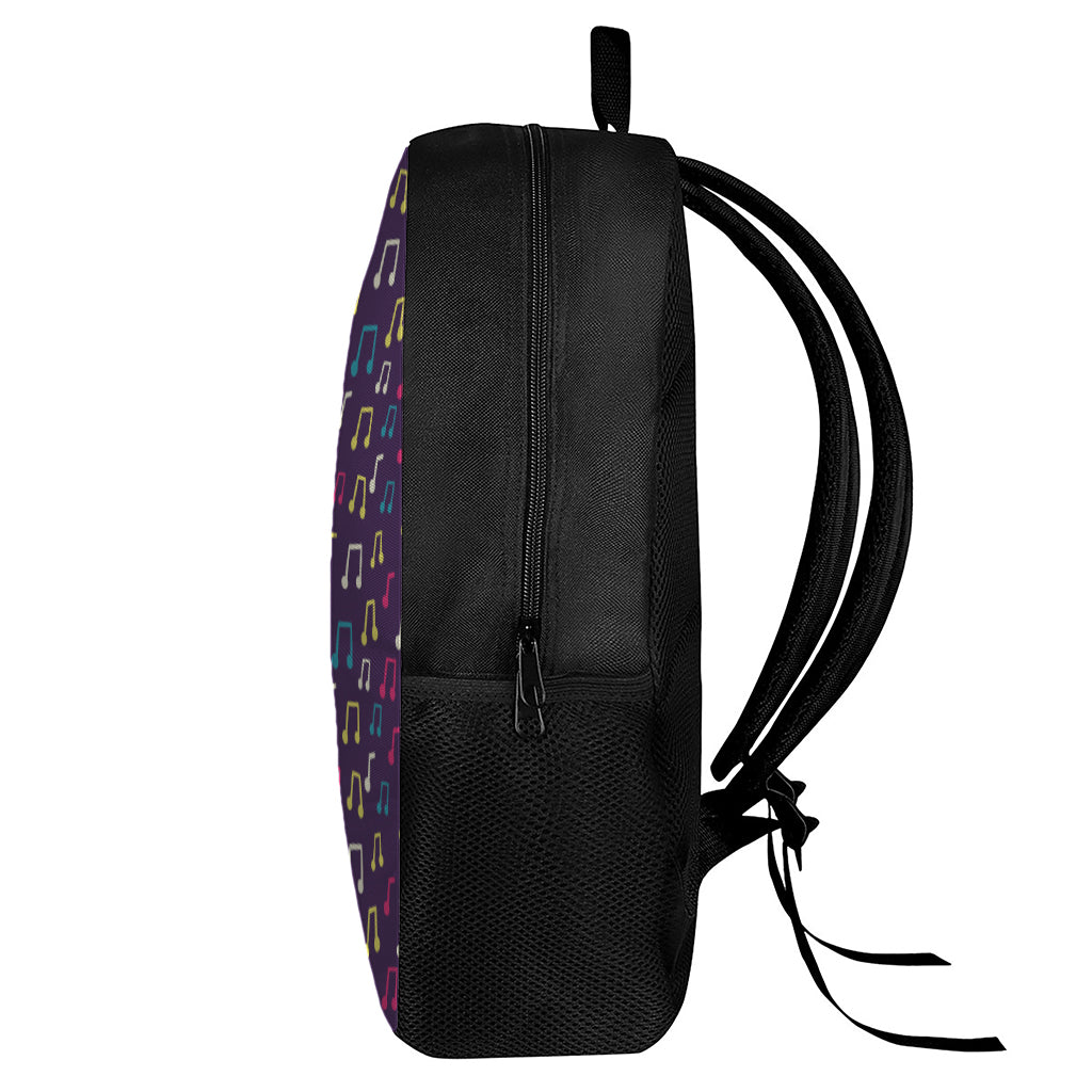 Cute Music Notes Pattern Print 17 Inch Backpack