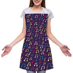 Cute Music Notes Pattern Print Adjustable Apron