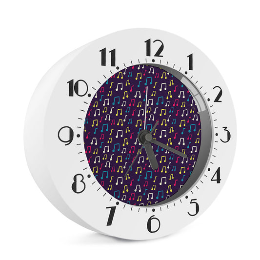 Cute Music Notes Pattern Print Alarm Clock