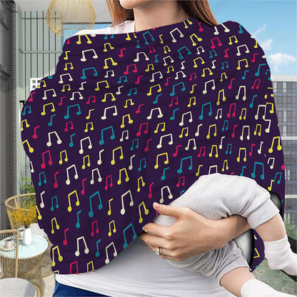 Cute Music Notes Pattern Print Baby Seat Cover