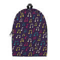 Cute Music Notes Pattern Print School Backpack