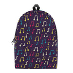 Cute Music Notes Pattern Print Backpack