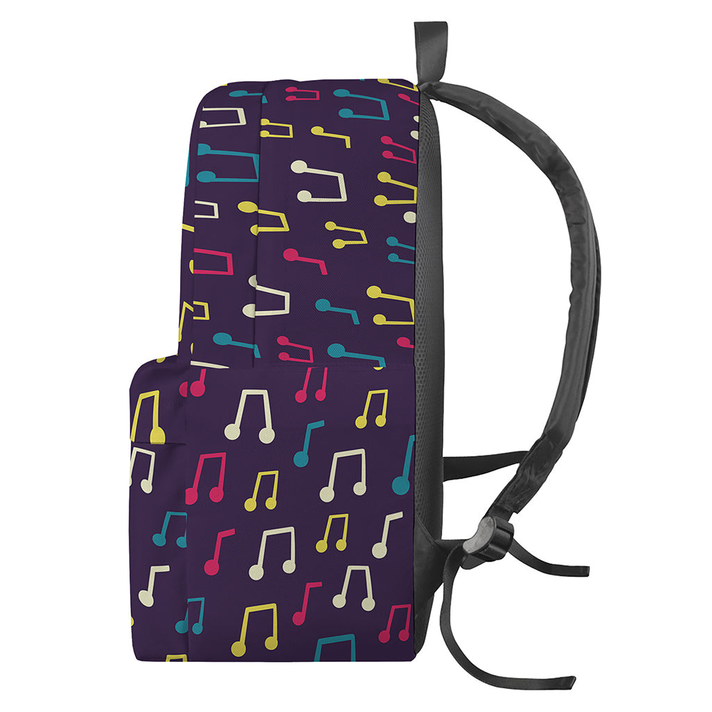 Cute Music Notes Pattern Print Backpack