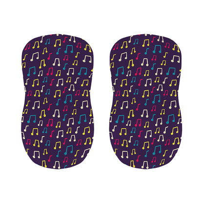 Cute Music Notes Pattern Print Bar Stool Covers