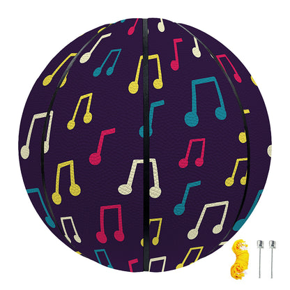 Cute Music Notes Pattern Print Basketball