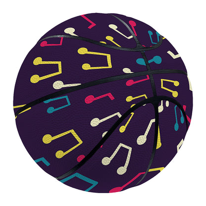 Cute Music Notes Pattern Print Basketball