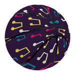 Cute Music Notes Pattern Print Basketball