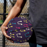 Cute Music Notes Pattern Print Basketball
