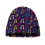 Cute Music Notes Pattern Print Beanie