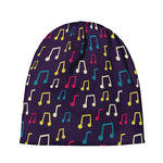 Cute Music Notes Pattern Print Beanie