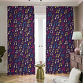 Cute Music Notes Pattern Print Dimout Pencil Pleat Curtains