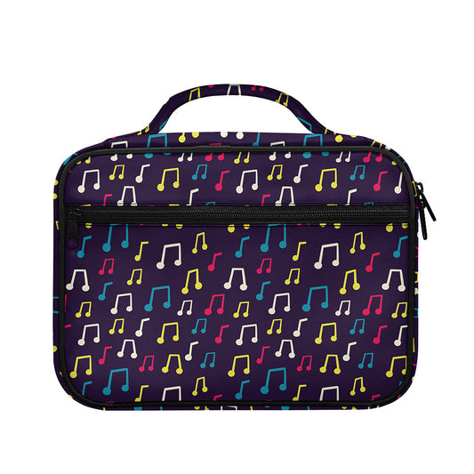 Cute Music Notes Pattern Print Briefcase Bible Bag