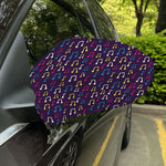 Cute Music Notes Pattern Print Car Side Mirror Covers