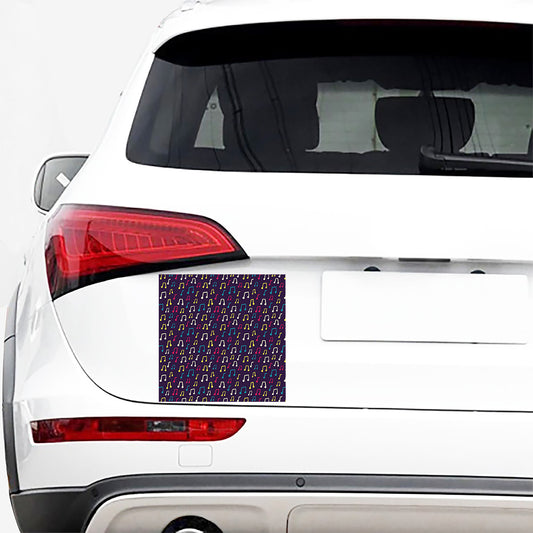 Cute Music Notes Pattern Print Car Sticker