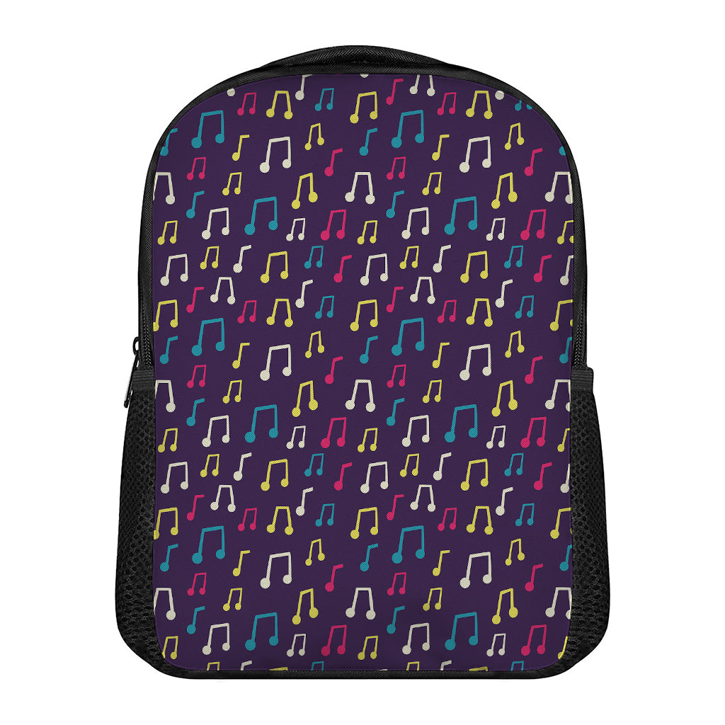Cute Music Notes Pattern Print Casual Backpack