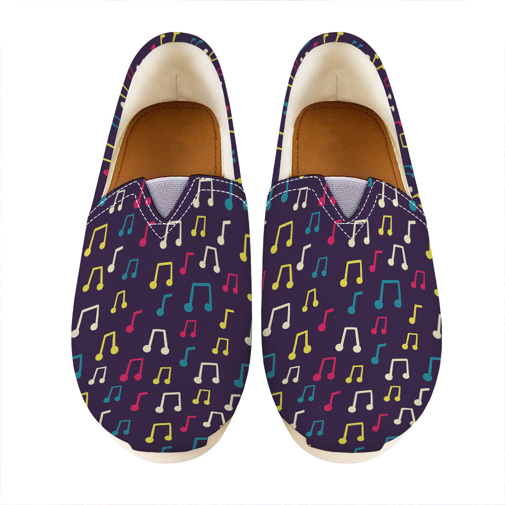 Cute Music Notes Pattern Print Casual Shoes