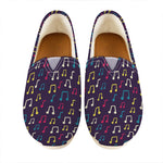 Cute Music Notes Pattern Print Casual Shoes