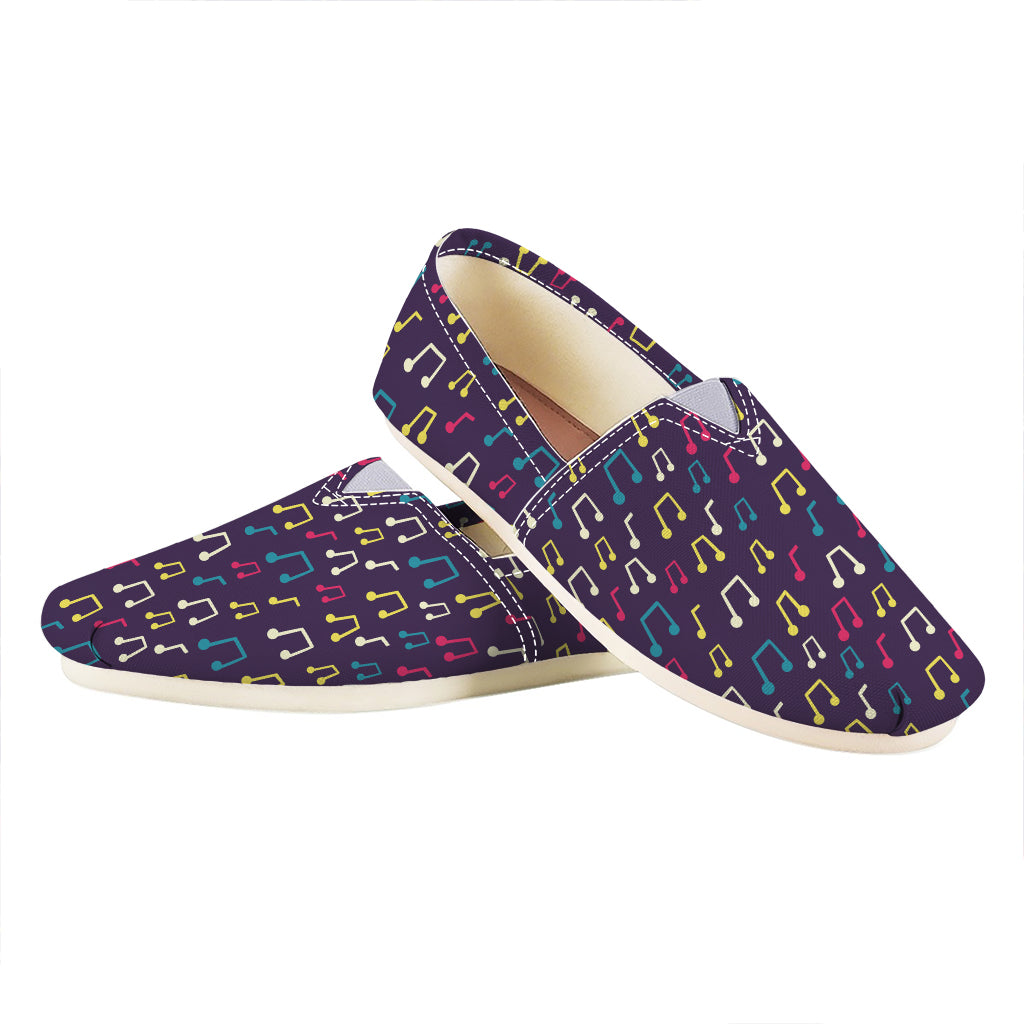 Cute Music Notes Pattern Print Casual Shoes