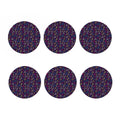 Cute Music Notes Pattern Print Coaster Set