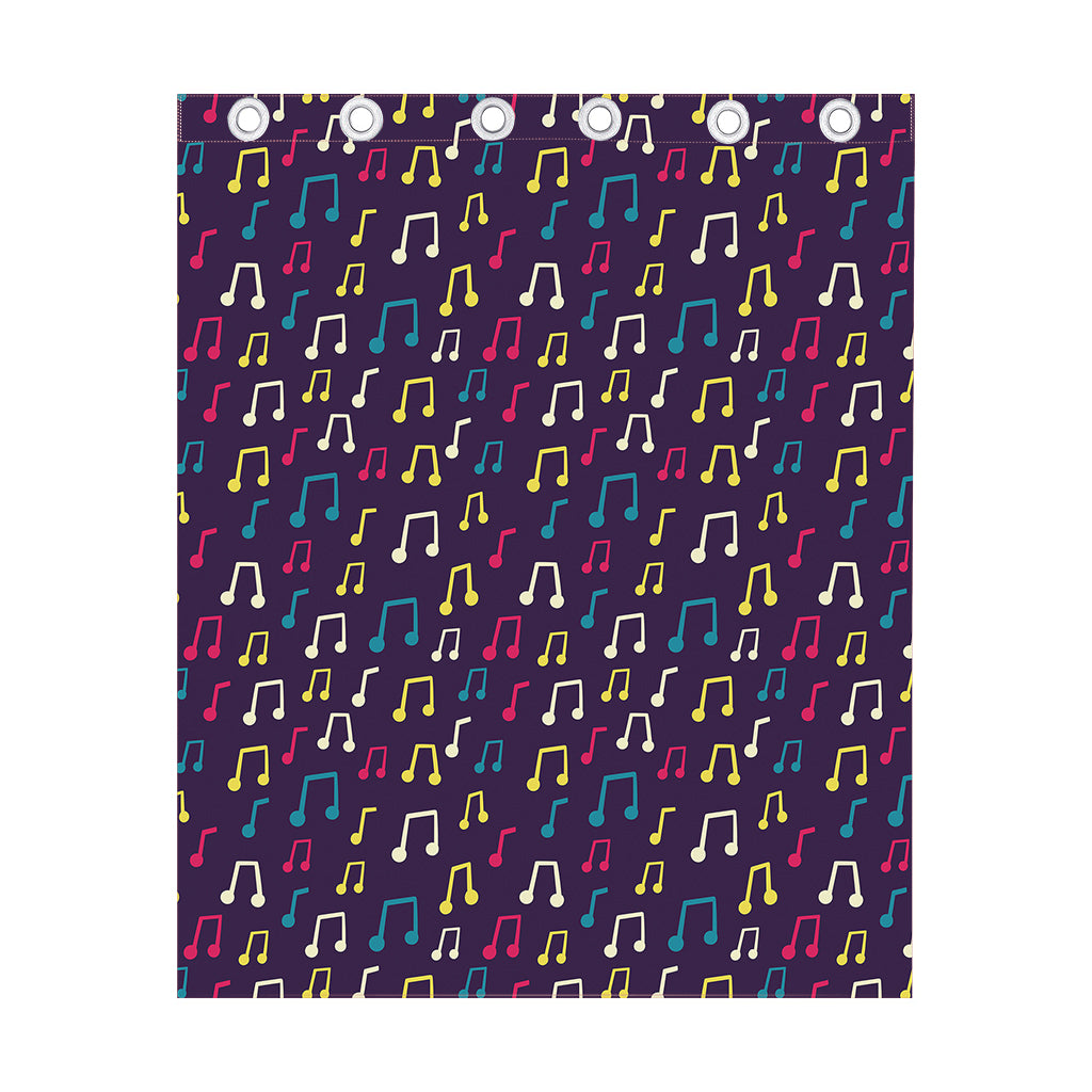 Cute Music Notes Pattern Print Curtain