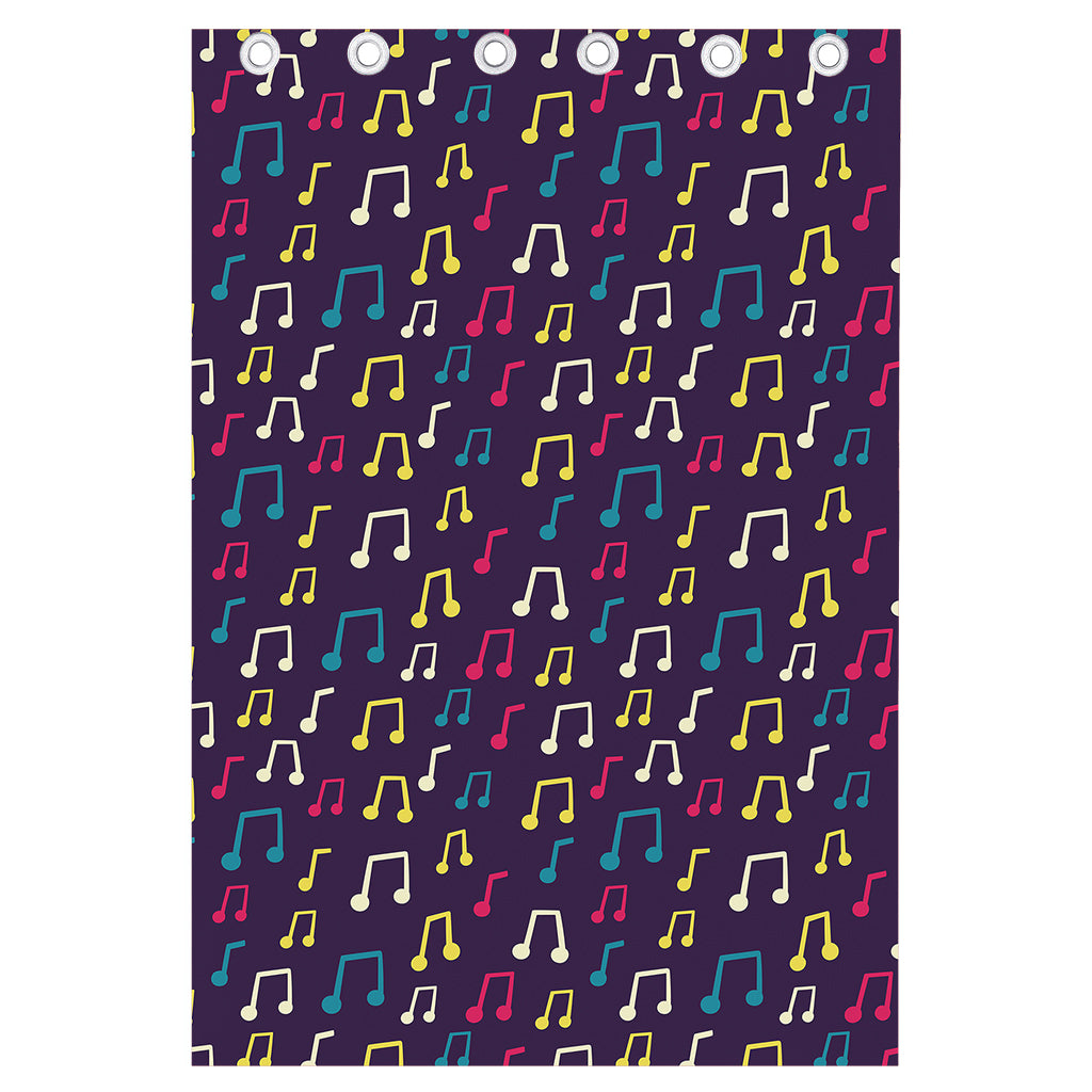 Cute Music Notes Pattern Print Curtain