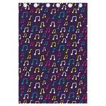 Cute Music Notes Pattern Print Curtain