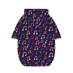 Cute Music Notes Pattern Print Dog Zip Up Hoodie