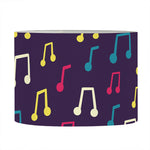 Cute Music Notes Pattern Print Drum Lamp Shade