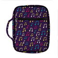 Cute Music Notes Pattern Print Front Pocket Bible Bag